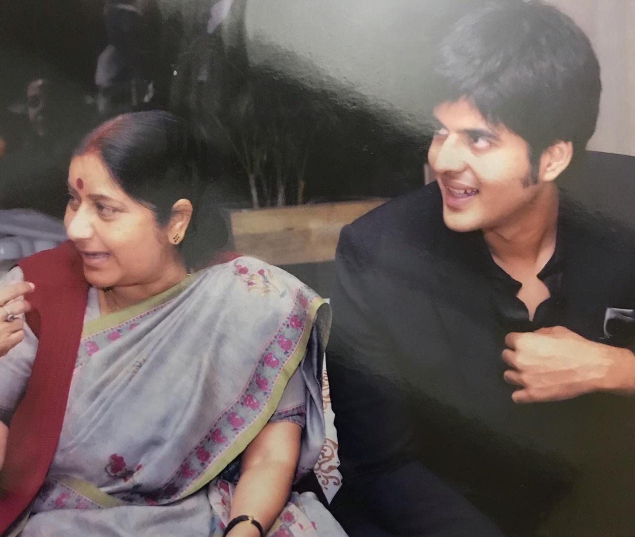 With Union Minister Sushma Swaraj